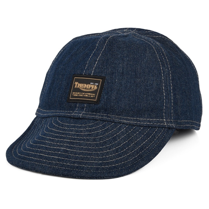 Triumph Motorcycles Oilys Cotton Army Cap – Denim Adjustable