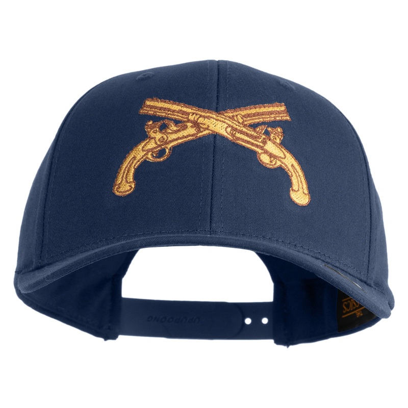 U.S. Army Military Police Insignia Embroidered Retro Cotton Blend Snapback Cap Navy One Size