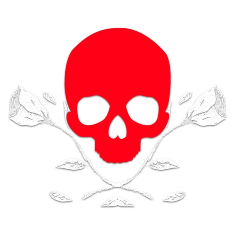 White Red Skull and Dead Roses Default Title One Size