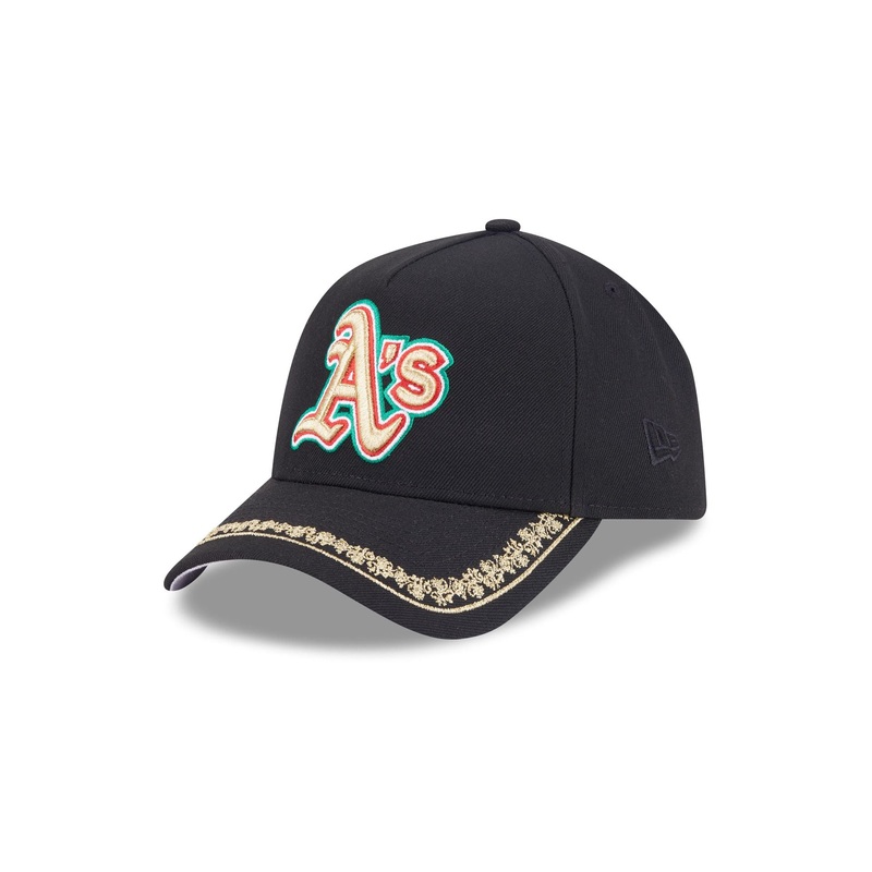 Athletics Ornate Visor 9FORTY A-Frame Snapback Hat One Size