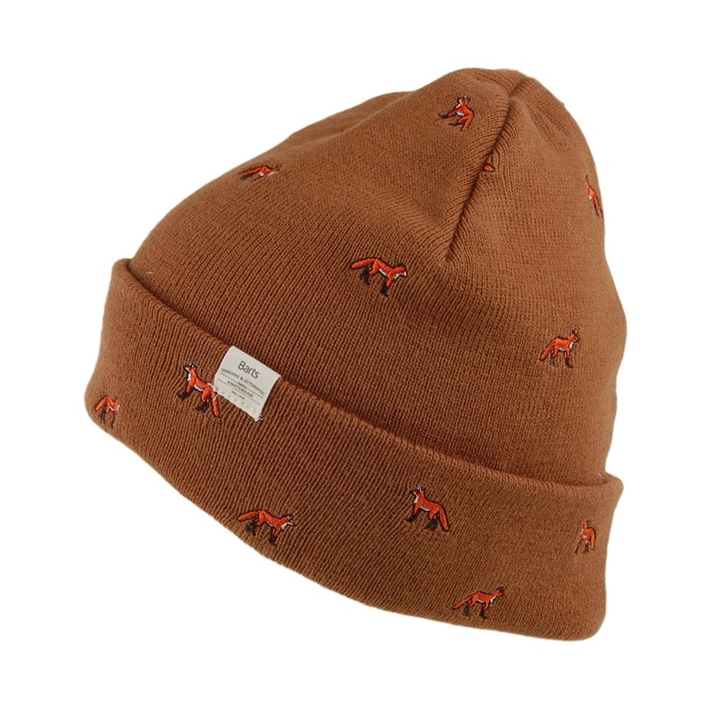 Barts Hats Vinson Fox Cuffed Beanie Hat – Toffee 1-Size
