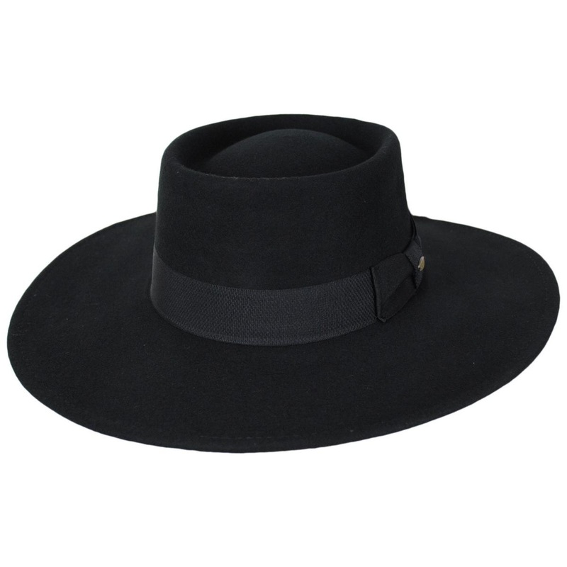 Hank Wool Felt Gaucho Hat BLACK S/M