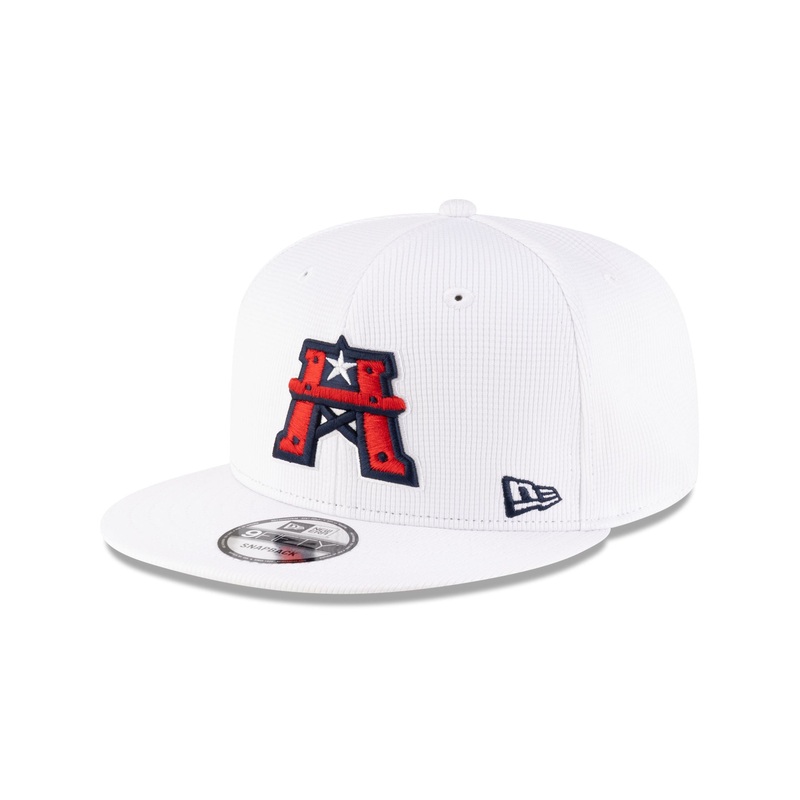 Houston Roughnecks White 9FIFTY Snapback Hat One Size