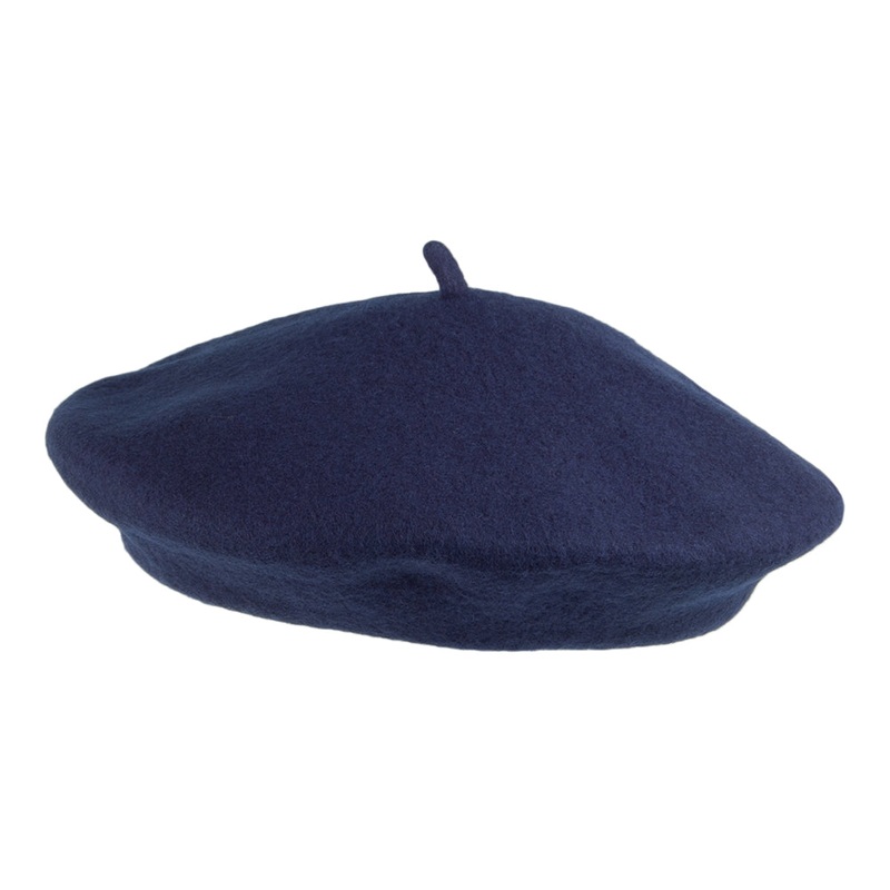Kids Wool Beret – Navy Blue Kids – 1-Size