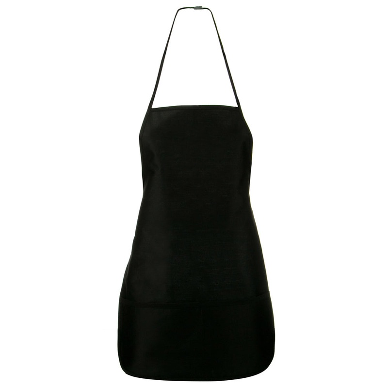 Large 2 Pocket Bib Apron Black One Size