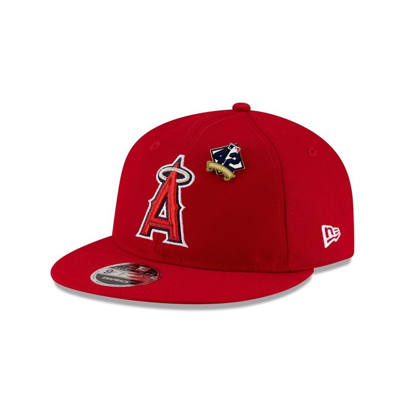 Los Angeles Angels Jackie Robinson Day 2025 Retro Crown 9FIFTY Snapback Hat One Size