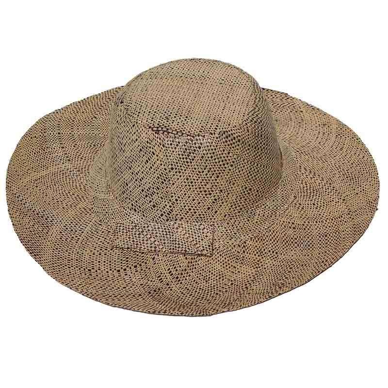 Madagascar Raffia Pebble Beach Hats Dark Brown