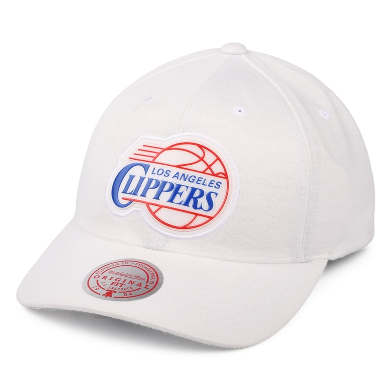 Mitchell & Ness L.A. Clippers Low Pro Snapback Cap – NBA Prime – White Adjustable