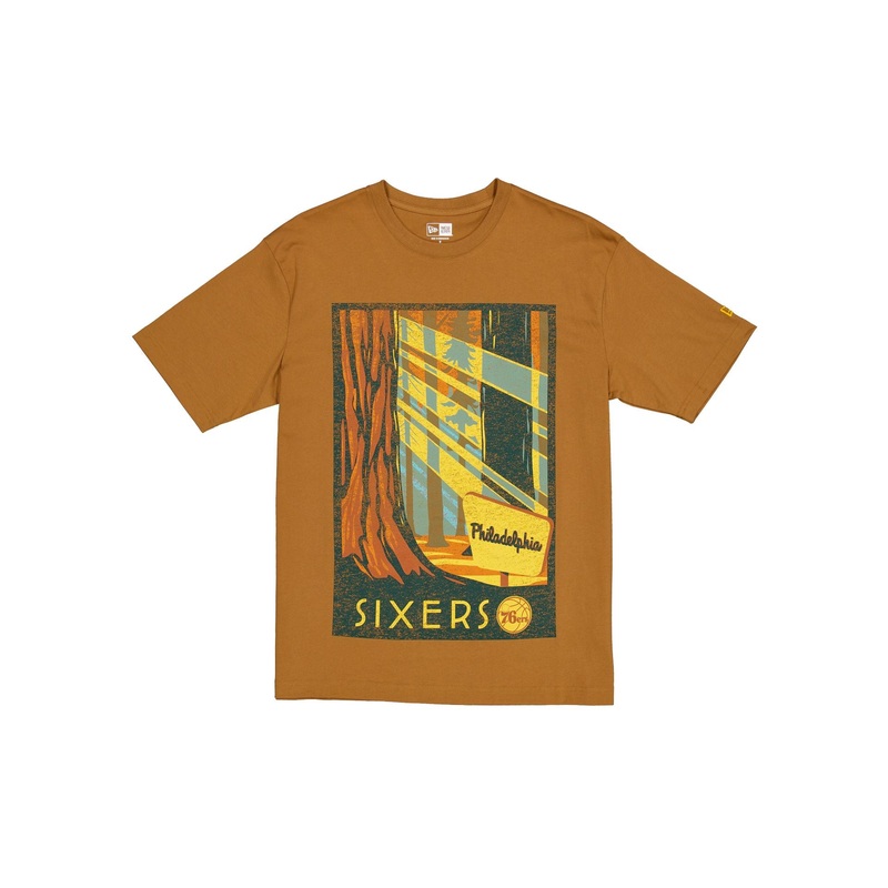 Philadelphia 76ers 2025 All-Star Game Victory Grove Light Bronze T-Shirt S