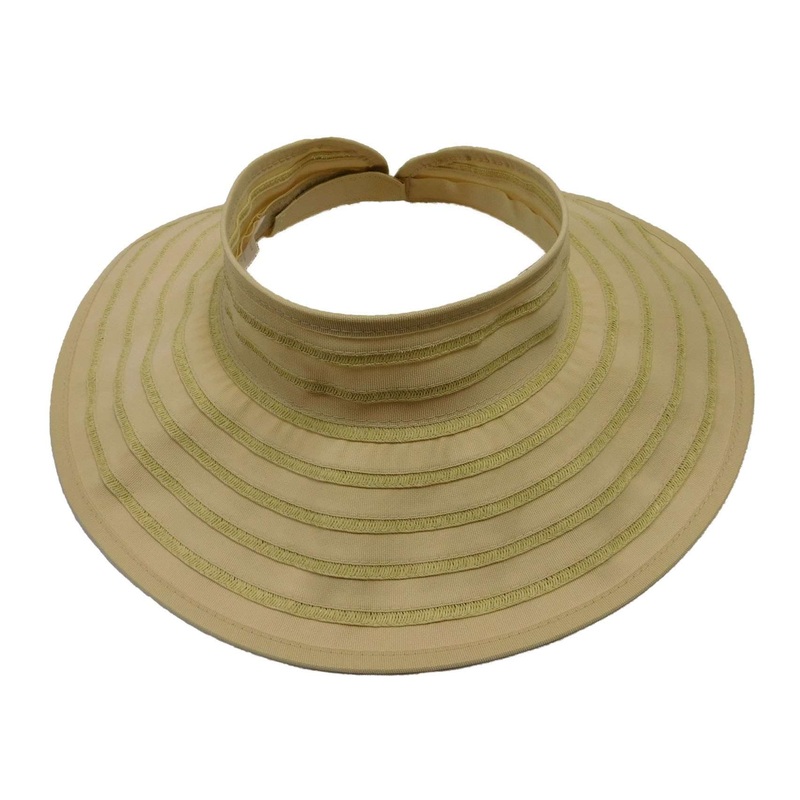 Ribbon Rollup Sunvisor Ivory