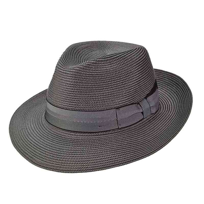 Sandoval Pinch Front Large Brim Fedora Hat – Brooklyn Hat Co, Urban Essentials – Grey Grey Medium (57 cm)