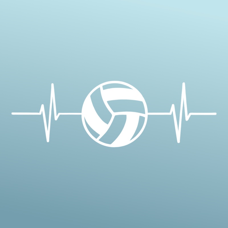 Volleyball – Sticker – Vinyl – White