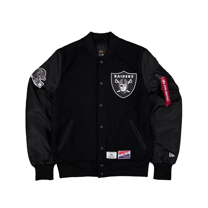 Alpha Industries x Las Vegas Raiders MA-1 Wool Varsity Jacket S
