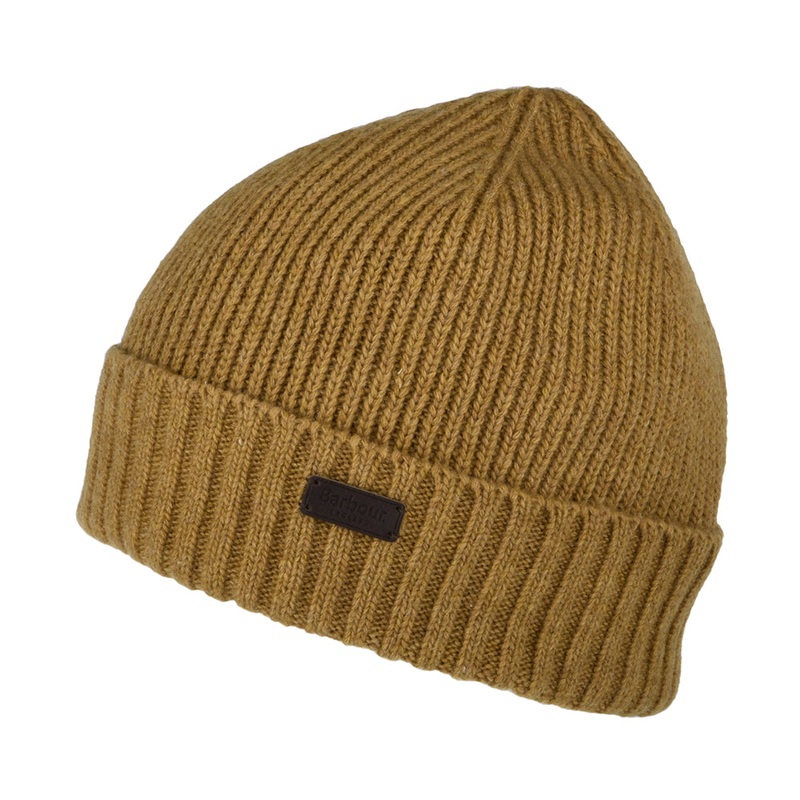 Barbour Hats Carlton Wool Blend Beanie Hat – Mustard 1-Size