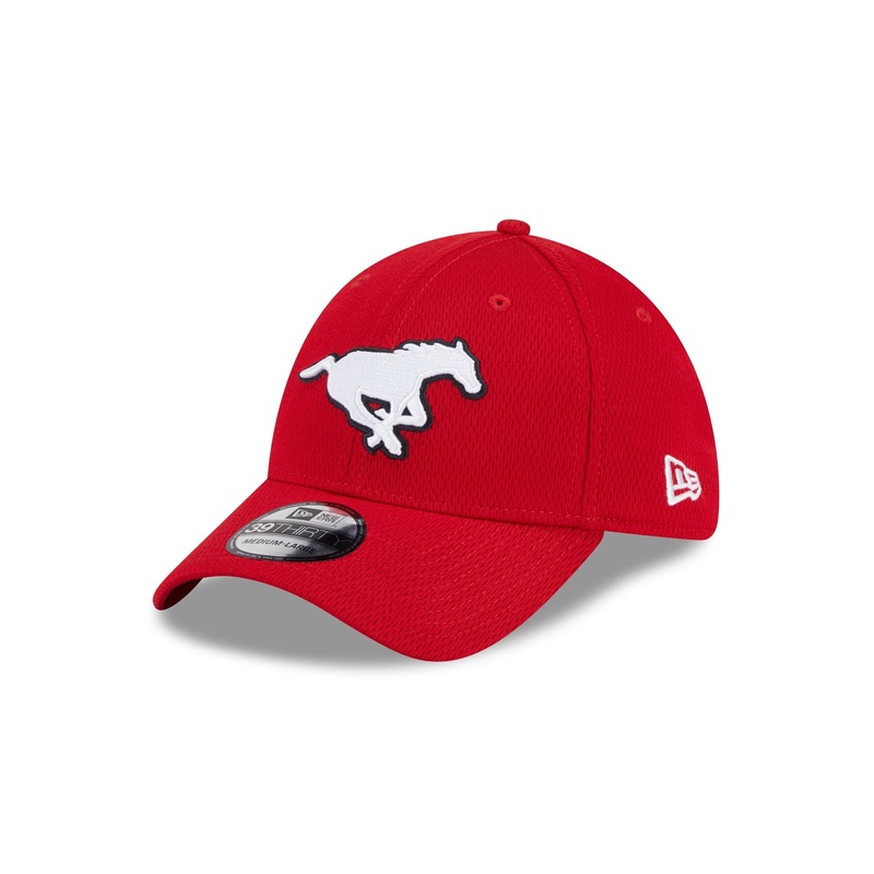 Calgary Stampeders Rear Wordmark 39THIRTY Stretch Fit Hat S/M