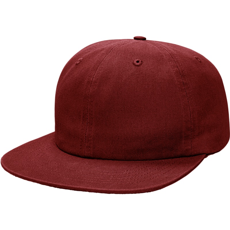 Cali Headwear FED65 6 Panel Unstructured Cap USA Made Cardinal