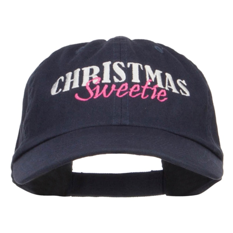 Christmas Sweetie Embroidered Low Cap Navy One Size