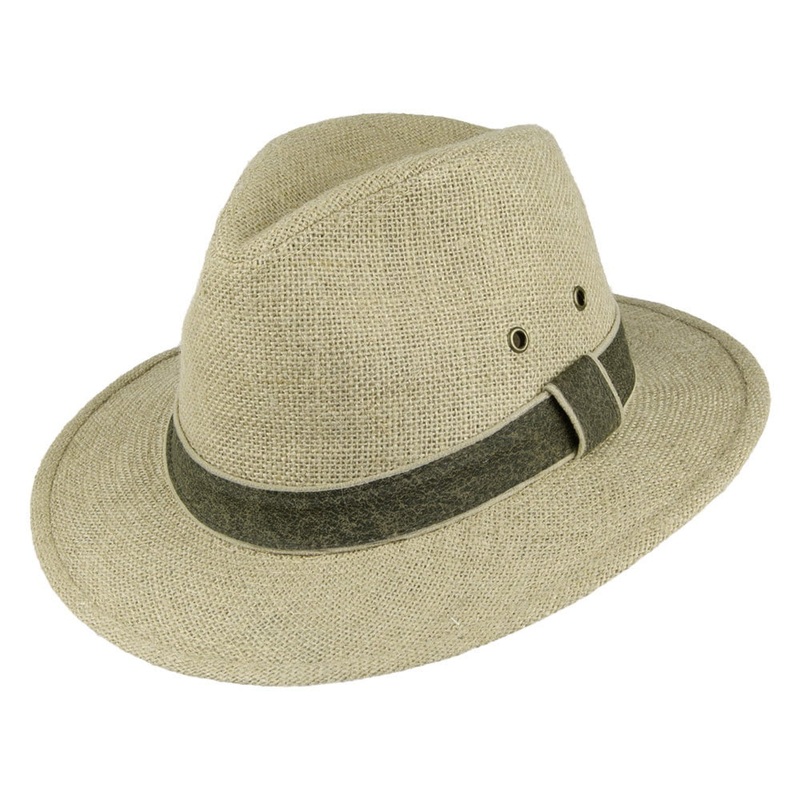 Dorfman Pacific Hats Hemp Safari Hat – Beige M