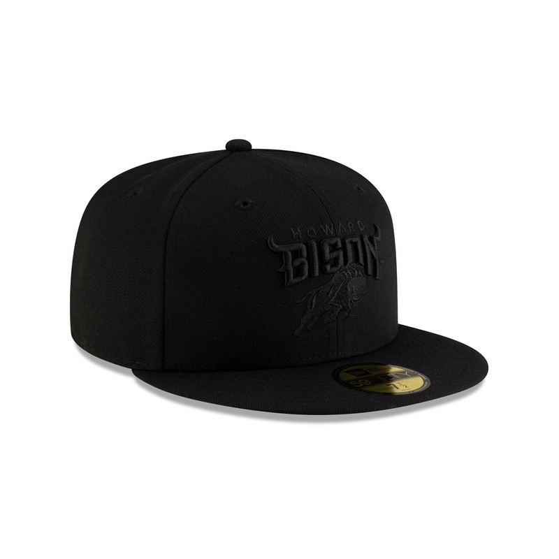 Howard Bison Black on Black 59FIFTY Fitted Hat 7