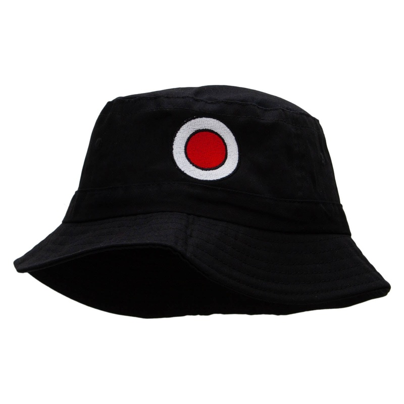 Japan Embroidered Bucket Hat Black One Size