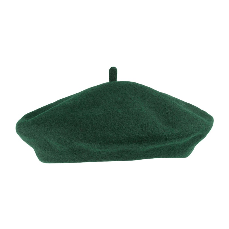Jaxon & James Wool Beret – Dark Green 1-Size