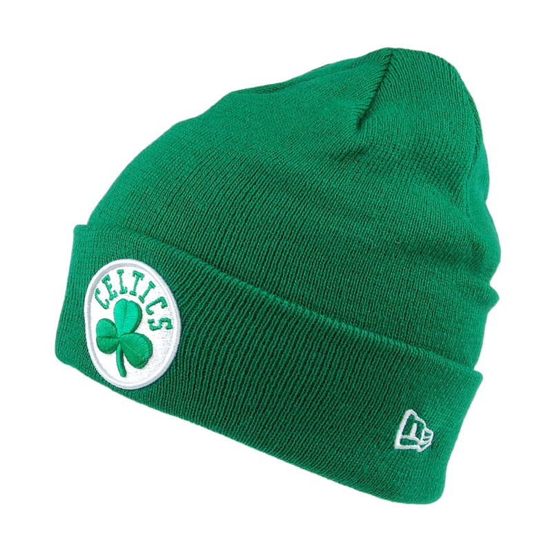 New Era Boston Celtics Beanie Hat – NBA Team Cuff Knit – Green 1-Size