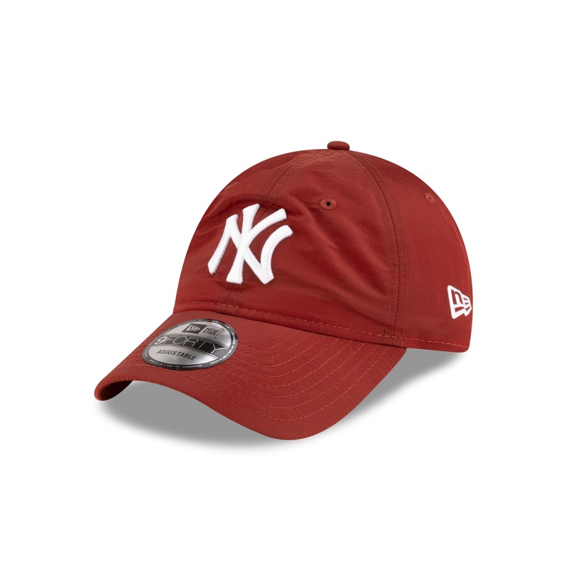 New York Yankees Red Nylon 9FORTY Adjustable Hat One Size