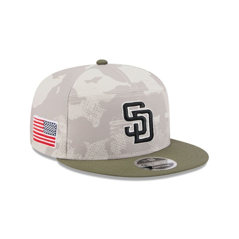 San Diego Padres Armed Forces Day 2025 Split Panel 9FIFTY Snapback Hat One Size