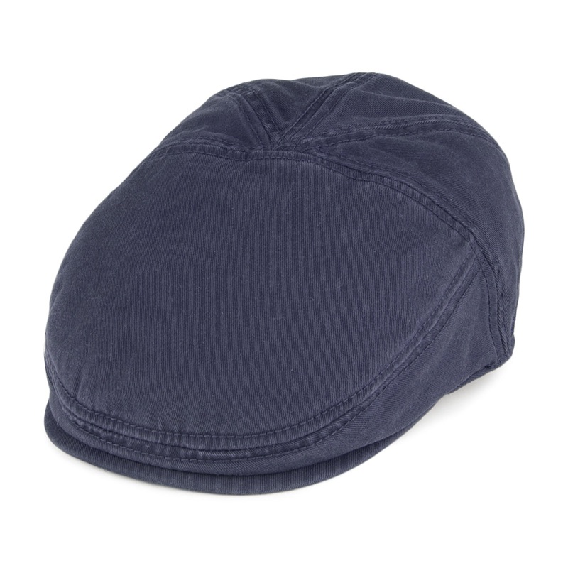 Stetson Hats Paradise Cotton Flat Cap – Navy Blue S