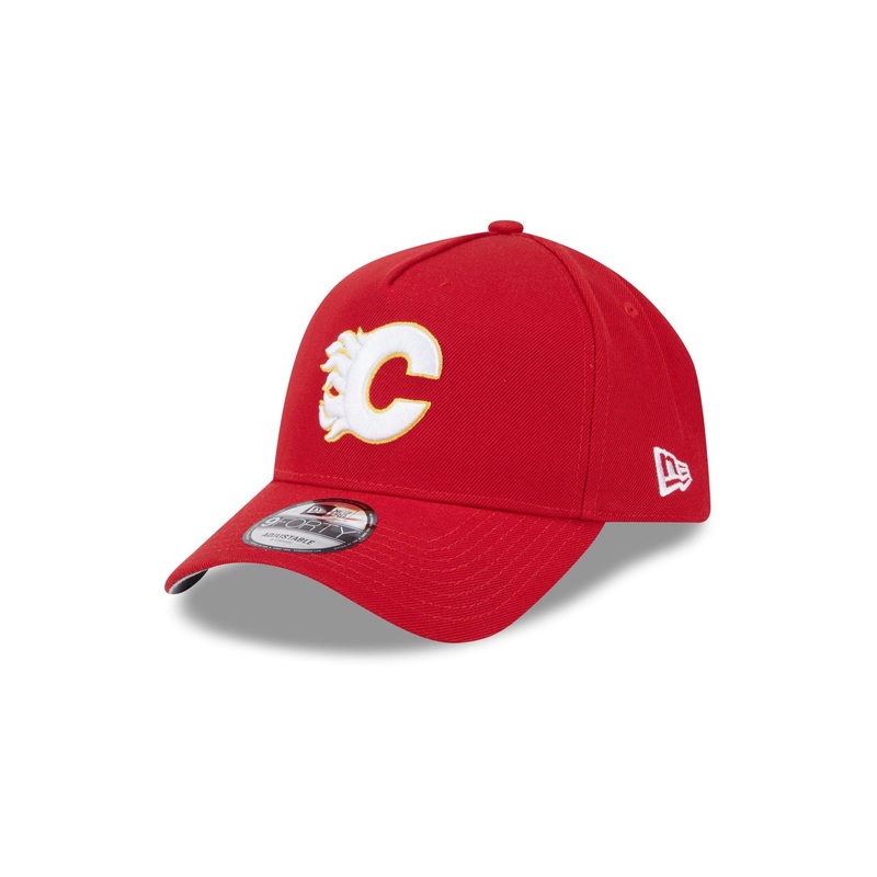 Calgary Flames Team 9FORTY A-Frame Snapback Hat One Size