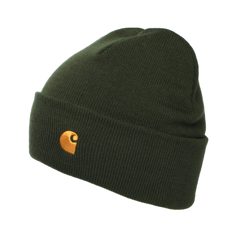 Carhartt WIP Hats Chase Cuffed Beanie Hat – Olive 1-Size
