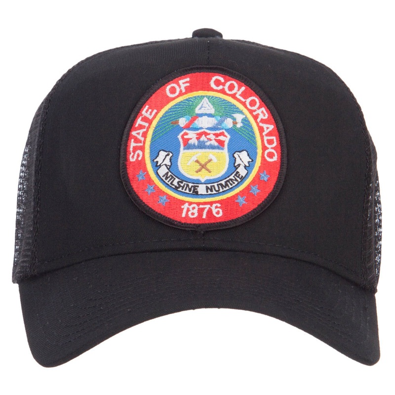 Colorado 1876 Seal Patched Mesh Cap Black One Size