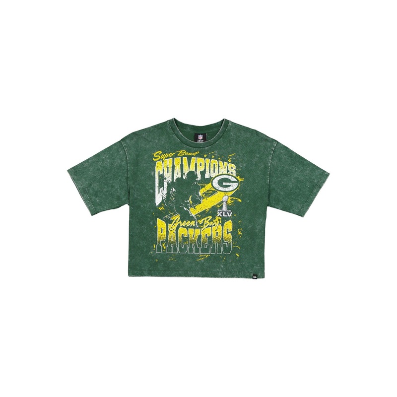 Green Bay Packers Sport Classics Women’s Cropped T-Shirt XS