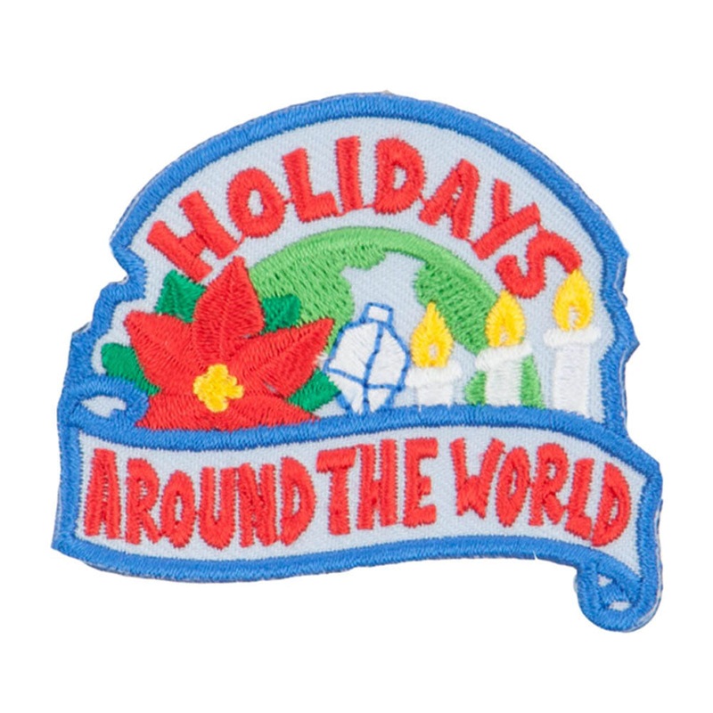 Holidays Around the World Patches Blue Red One Size