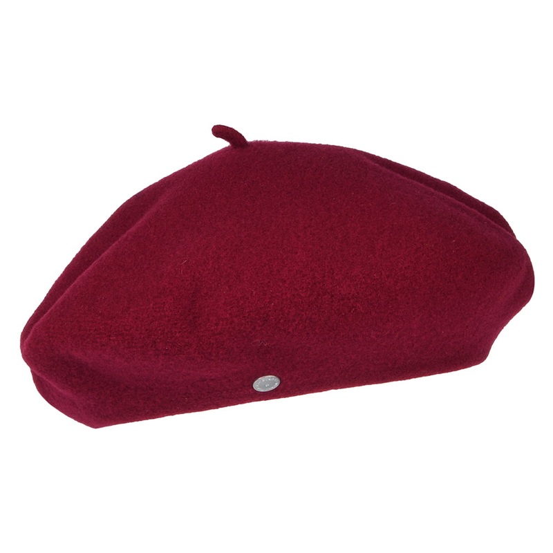 Hritage par Laulhre Hats Authentique Merino Wool Beret – Burgundy 1-Size
