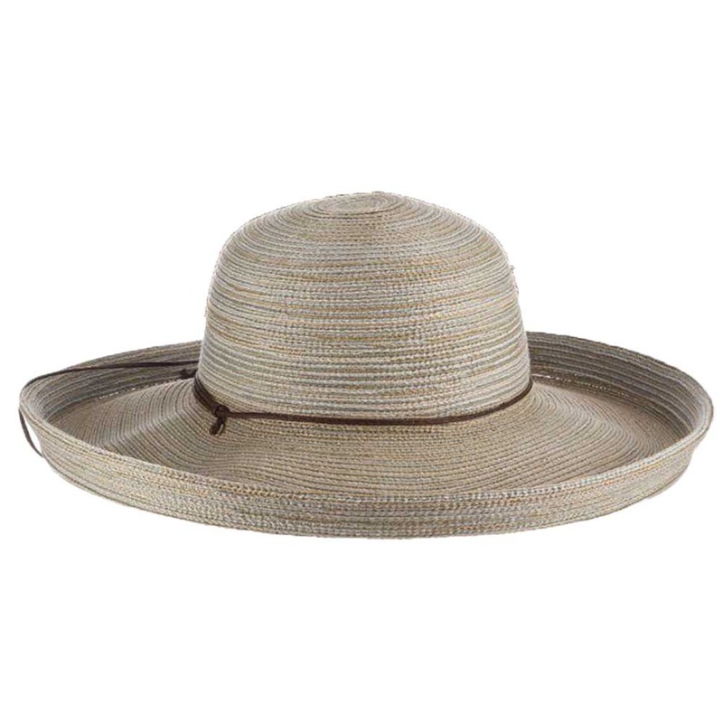 Multi Tone Shapeable Wide Brim Sun Hat with Chin Cord – Scala Hats Sage