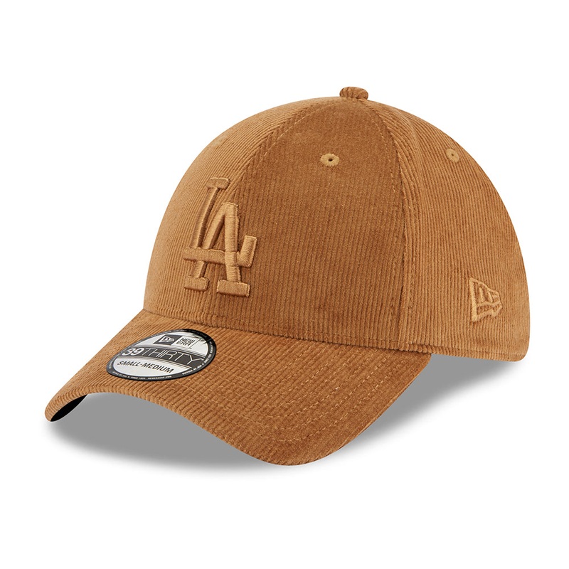 New Era 39THIRTY L.A. Dodgers Baseball Cap – MLB Cord – Toffee Small/Medium