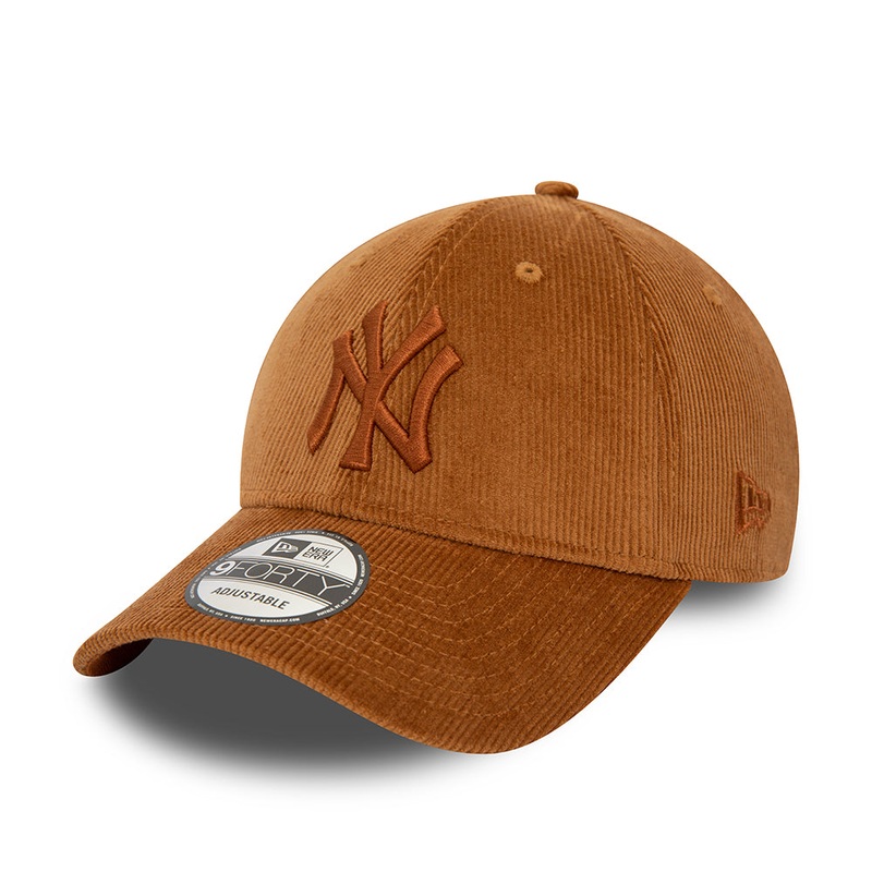 New Era 9FORTY New York Yankees Baseball Cap MLB Cord – Toffee Adjustable