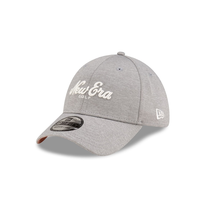 New Era Golf Script Gray 39THIRTY Stretch Fit Hat S/M