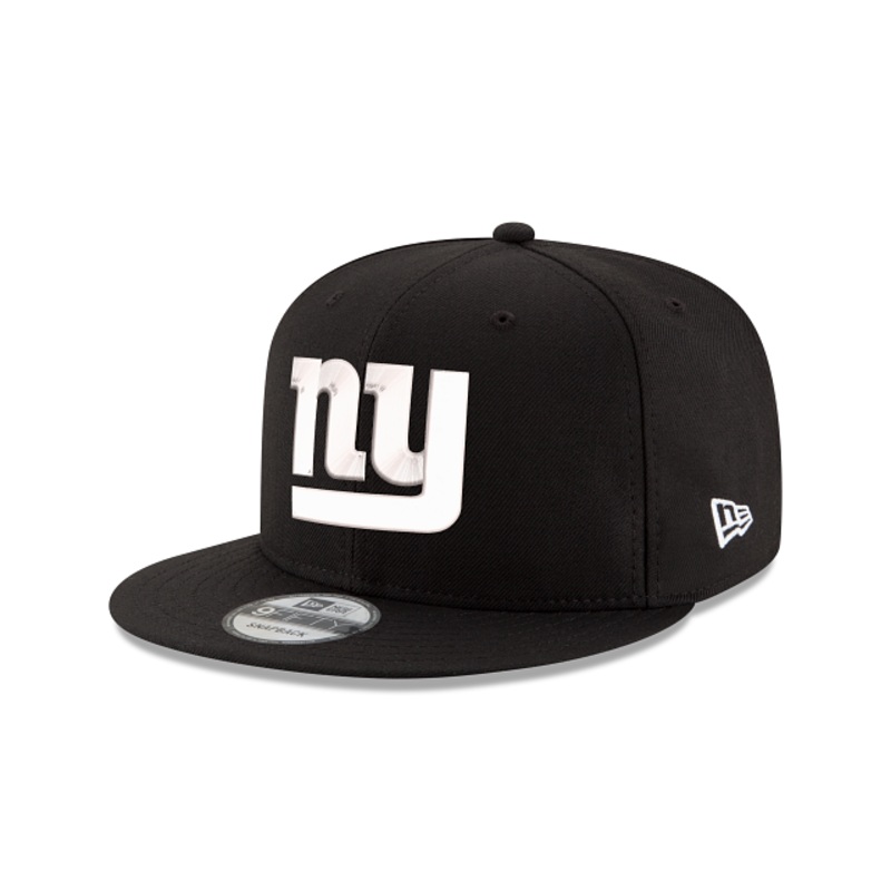 New York Giants Black and White 9FIFTY Snapback Hat One Size
