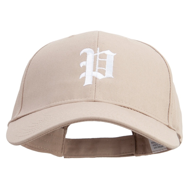 Old English P Embroidered New Big Size High Profile Twill Cap Khaki XL-3XL