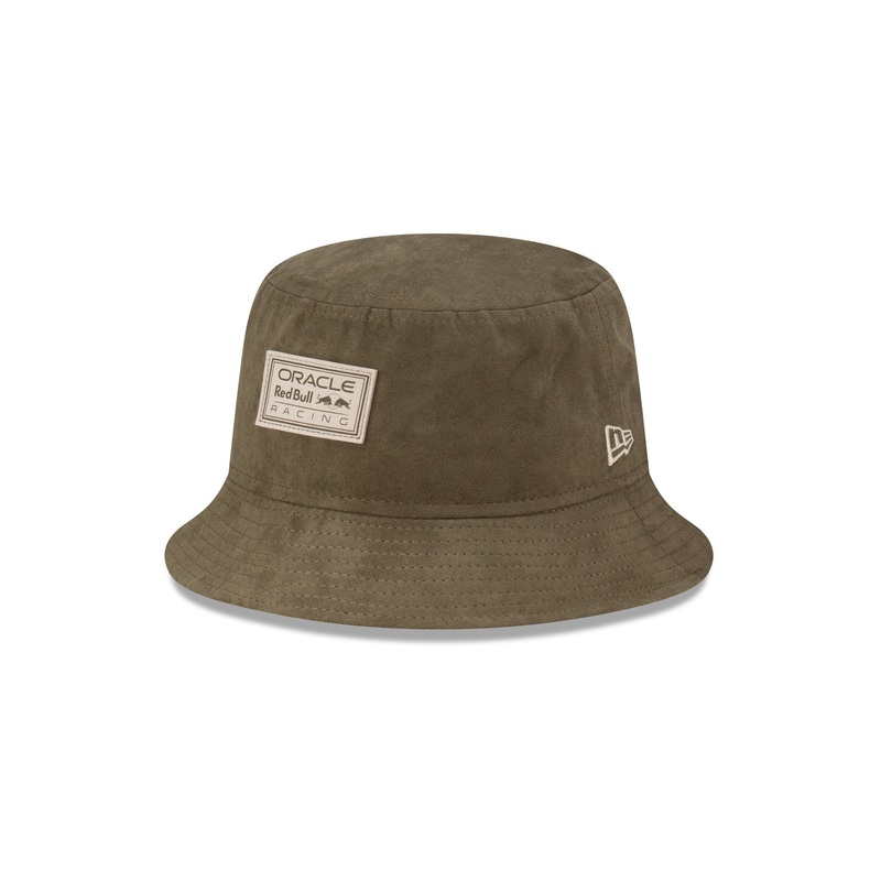 Oracle Red Bull Racing Faux Suede Olive Bucket Hat S
