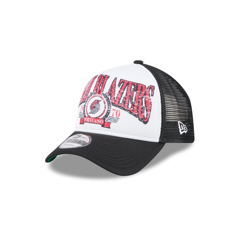 Portland Trail Blazers Distressed 9FORTY A-Frame Trucker Hat One Size