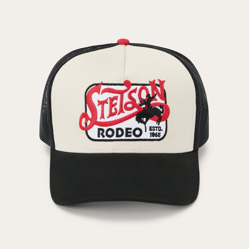 Rodeo Patch Trucker Cap Off White / Black O/S