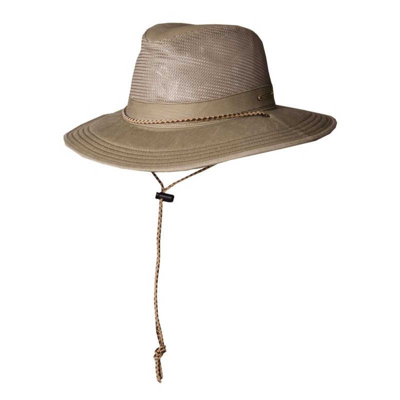 Stetson Hats Mesh Crown Safari Hat Khaki Medium