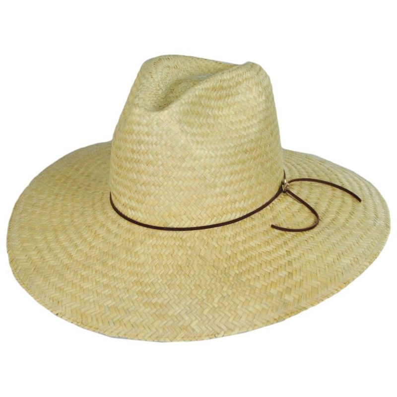 The Gatherer Palm Straw Wide Brim Fedora Hat NATURAL S/M