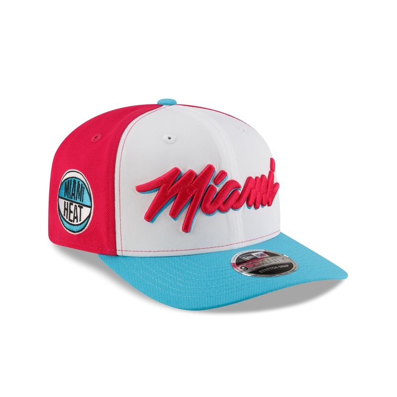 Tyler Herro x Miami Heat Vice Blue Brightrose 9SEVENTY Stretch-Snap Hat One Size