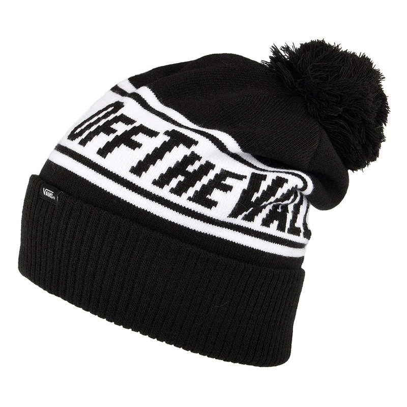 Vans Hats Off The Wall Bobble Hat – Black-White 1-Size