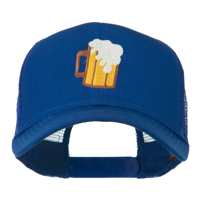 Beer Mug with foam Embroidered Trucker Cap Royal One Size