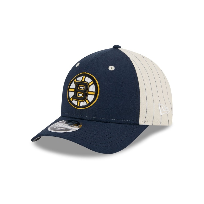 Boston Bruins Linen 9FORTY M-Crown Snapback Hat One Size